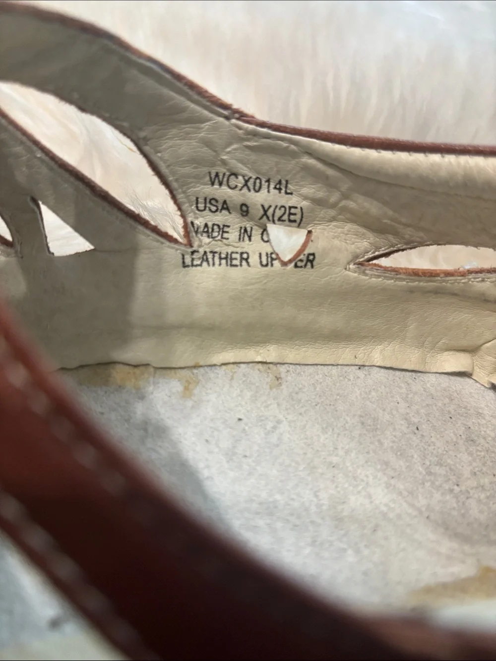 Propet Brown Leather Slip-On Loafers with Cutouts